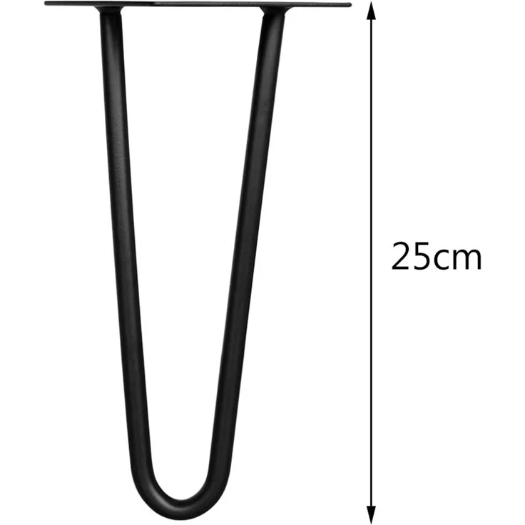 Tischbeine 4x Hairpin 25 cm Haarnadelbeine Schwarz Gestell Möbelfüße Tischkufen – Bild 6