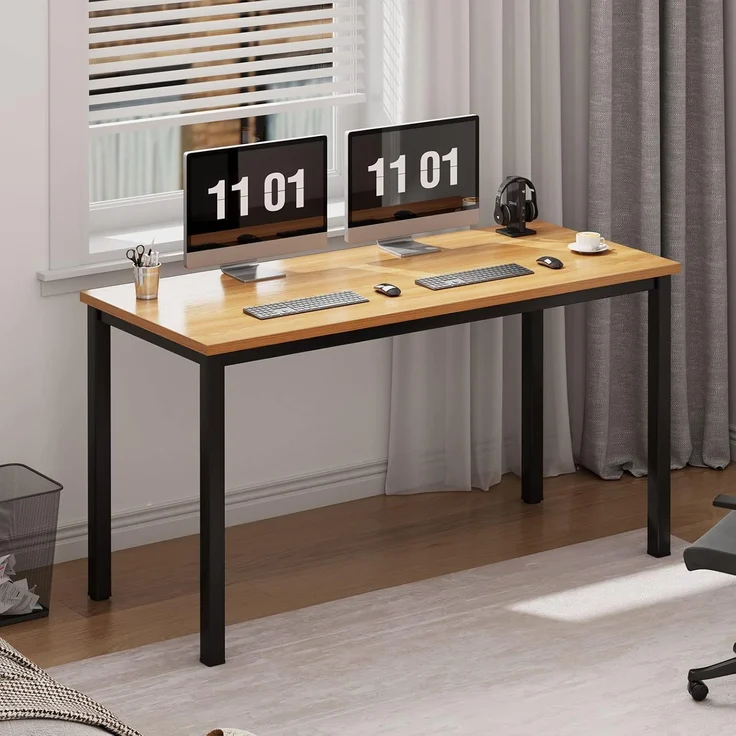SogesHome Schreibtisch Computertisch 100 x 60 x 75 cm PC Schreibtisch Büro Schreibtisch Workstation für Home Office zu Hause Schreibtisch, Esstisch Konferenztisch AC3BB-100-SH – Bild 1