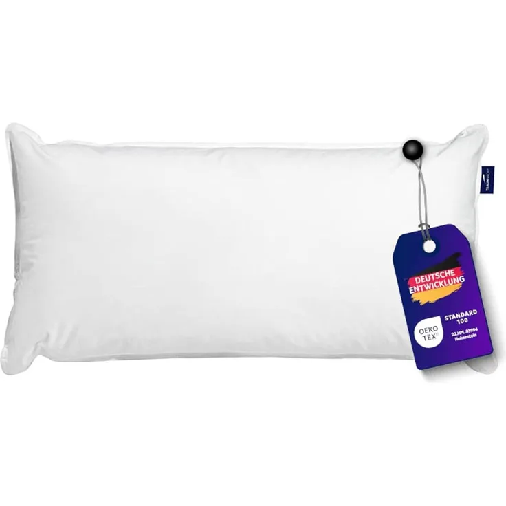 Traumnacht orthopädisches Wasserkissen mit anpassbarer Füllmenge, Bezug aus 100% Baumwolle, 50x70 cm, entwickelt in Deutschland - produziert in der EU, Weiß, 1 Stück (1er Pack)