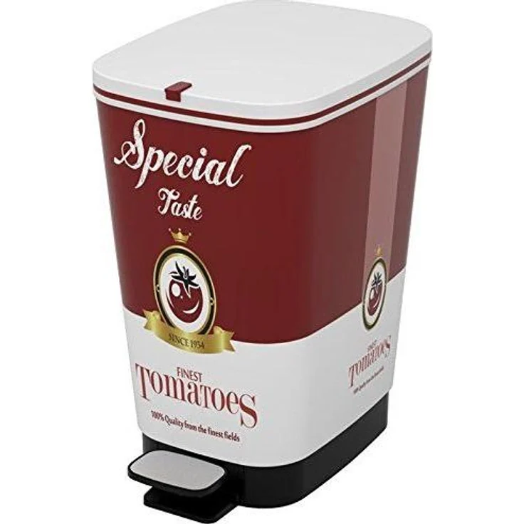 Kis 8071800 1786 01 Abfallbehälter Chic tomato, 25 L, Plastik, mehrfarbig, 26,5 x 40,5 x 45 cm