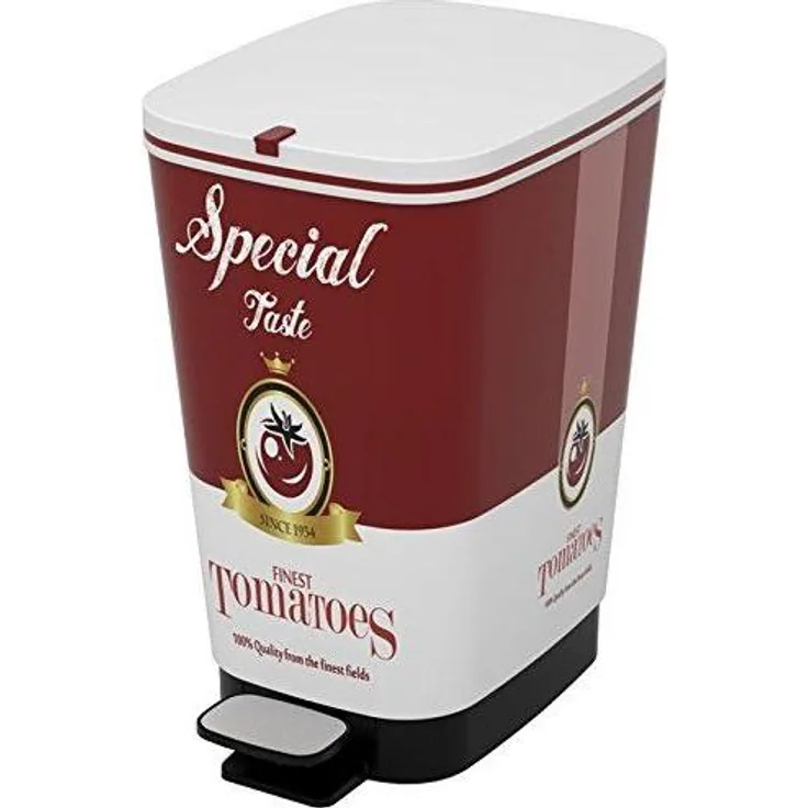 Kis 8071800 1786 01 Abfallbehälter Chic tomato, 25 L, Plastik, mehrfarbig, 26,5 x 40,5 x 45 cm