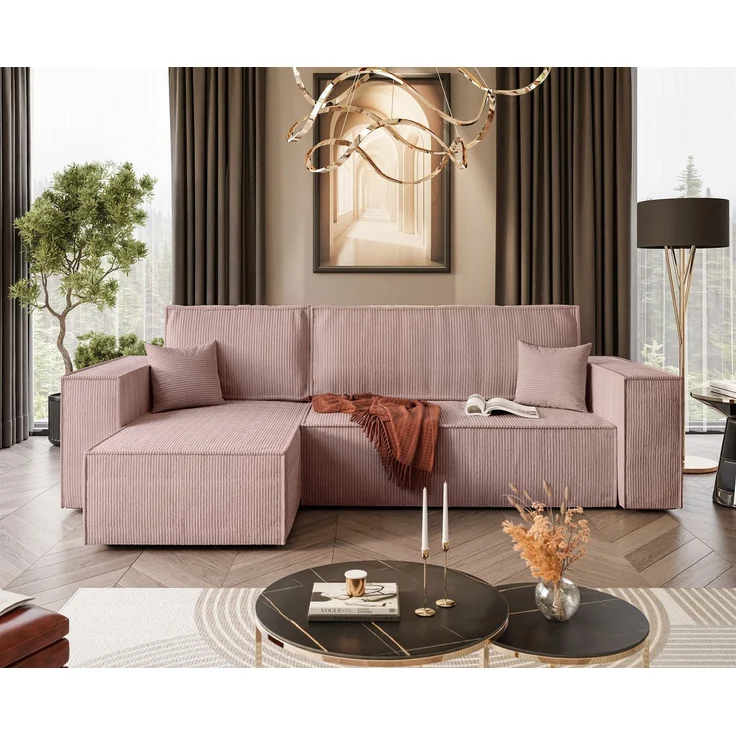 Lookway Ecksofa Gepolstertes CARLOS L-Form, Schlaffunktion – Bild 1