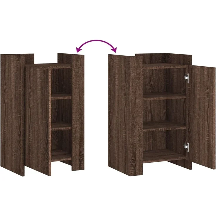 vidaXL Sideboard Braun Eichen-Optik 45x35x75 cm Holzwerkstoff 848401 – Bild 7