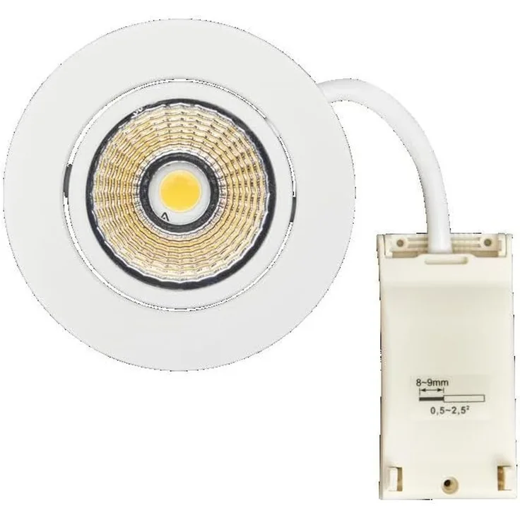 LED Einbauleuchte 5068 ECO DOB weiß-matt 6W 830 38° dim C - ØxH: 88x38mm - WEISS-MATT - 6W - WEISS-MATT - 3000K - Nobile AG
