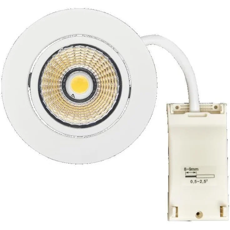 LED Einbauleuchte 5068 ECO DOB weiß-matt 6W 830 38° dim C - ØxH: 88x38mm - WEISS-MATT - 6W - WEISS-MATT - 3000K - Nobile AG – Bild 1