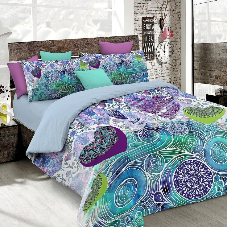 Italian Bed Linen CPKIO6612PST Kiosa Bettbezug, 100% Baumwolle, KIO 661, DOPPEL