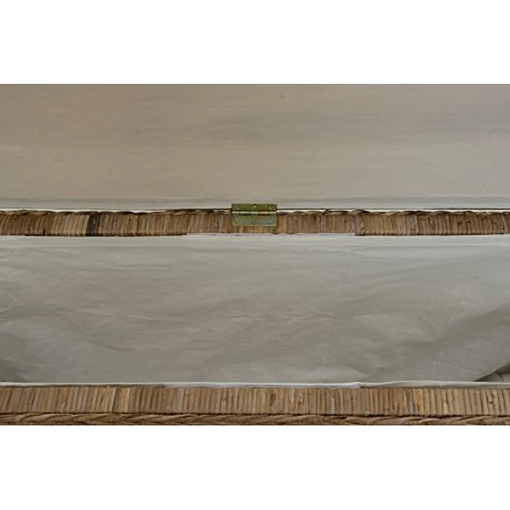 Krines Home Wäschetruhe Breite Sitzbank mit Stauraum Sitztruhe Natur-Rattan Wäschekorb Flur, Sitzbank mit Stauraum – Bild 10