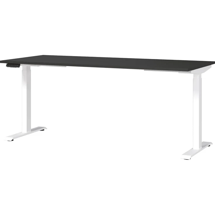 Germania Schreibtisch 7909-569, in Graphit/Weiß, EL. höhenverstellb, 180 x 120 x 80 cm (BxHxT) – Bild 1