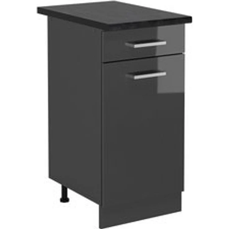 Küchenunterschrank R-Line Anthrazit Hochglanz 40 cm , AP Anthrazit Vicco – Bild 6