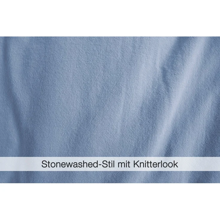 jilda-tex Bettwäsche Lissabon, Renforcé (Bio-Baumwolle), 2 teilig, unifarben, stonewashed und in vielen Farben – Bild 3