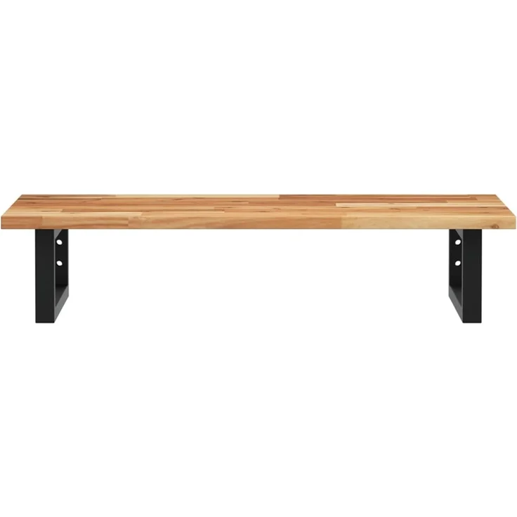 vidaXL Waschbeckenregal Wandmontage Stahl und Akazienholz 3302713 – Bild 4