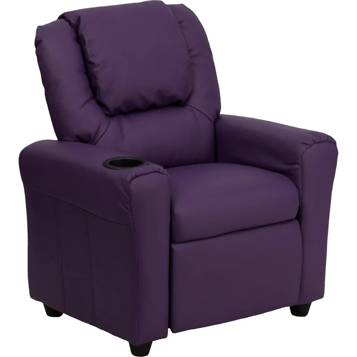 Flash Furniture Cup Holder and Headrest Moderne Kinderliege, violett