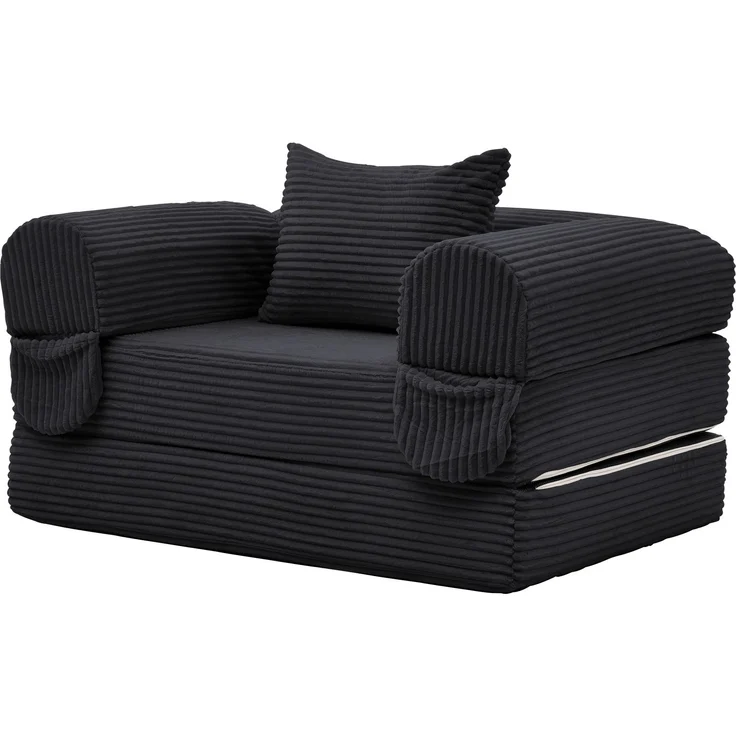 ZUBALIYA SchlafSofa mit Cordbezug, mit Schaumstoffpolsterung, ohne aufwendige Montage, für Wohnzimmer und Apartments – Bild 5