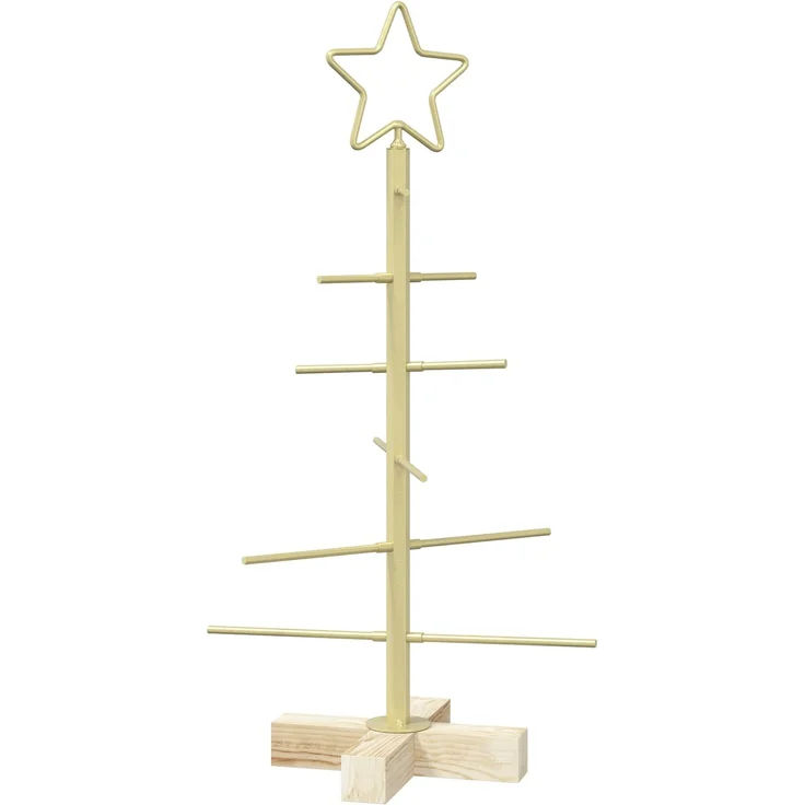 vidaXL Metall Weihnachtsbaum KUOPIO 60 cm Stahl Gold 42053866 – Bild 2