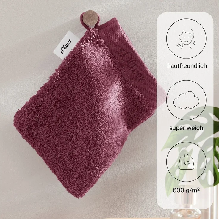 s.Oliver Waschhandschuh s.Oliver, Premium Qualität, 600 gr/m², auch als Sets erhältlich, Walkfrottier (1-St), große Farbauswahl, auch als Duschtuch, Handtuch, Gästetuch