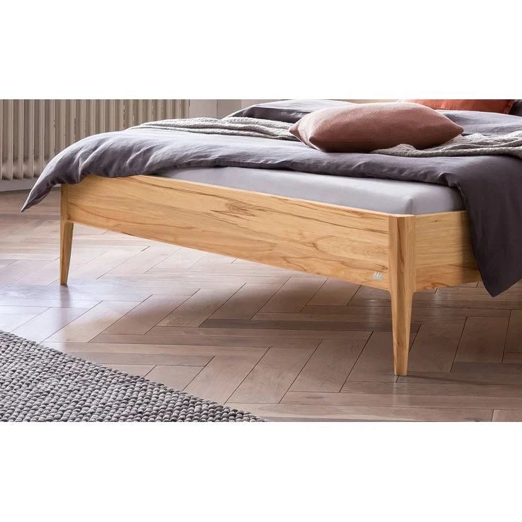 Hasena Massivholzbett Pistoia Wildbuche mit Polster-Kopfteil 180x210 cm, Komforthöhe 25 cm – Bild 4