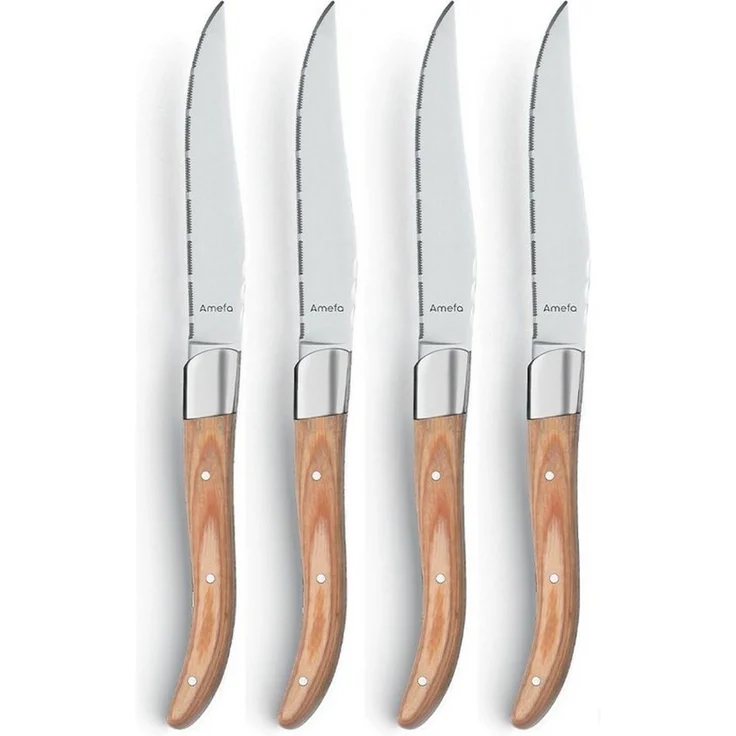 Amefa ROYAL STEAK Steakmesser Set 4-teilig holz hochglanzpoliert – Bild 5