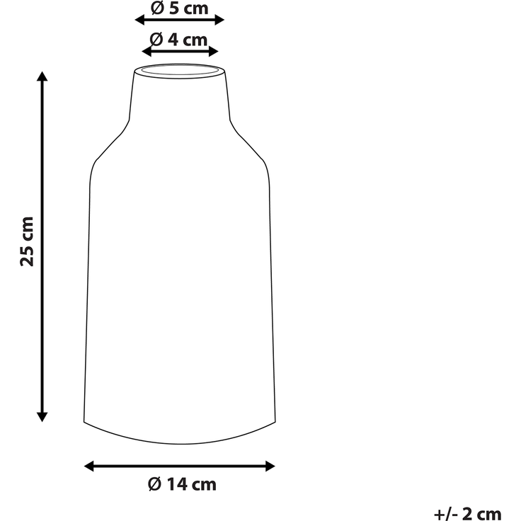 Blumenvase AMISOS 25 cm Steinzeug Weiß – Bild 2