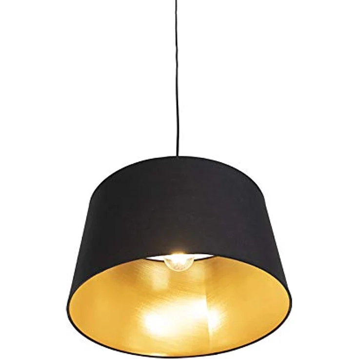 Qazqa Esstisch classic-antique Pendelleuchte Combi, Schwarz Gold, dimmbar, E27 Fassung, 55cm, ideal für Esszimmer, Flur, Küche, Schlafzimmer und Wohnzimmer – Bild 4