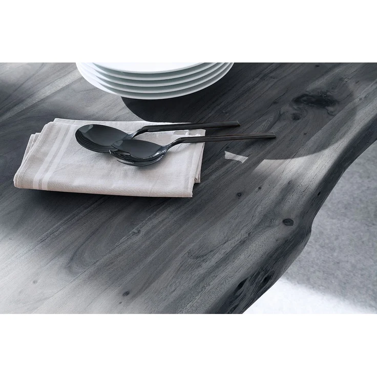 Baumkantentisch >Calabria< in Akazie grau / antik - 180x76,5x90 (BxHxT) – Bild 6