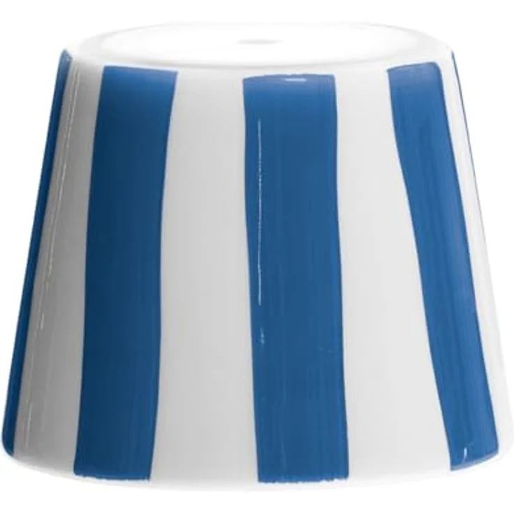 Zafferano, Poldina Cover, Handverzierte Keramik Tischlampenabdeckung, Abdeckung kompatibel mit Poldina Lampen, Hergestellt in Italien, Ø13x10 cm, Farbe Weiß - Blaue Capri-Streifen – Bild 2