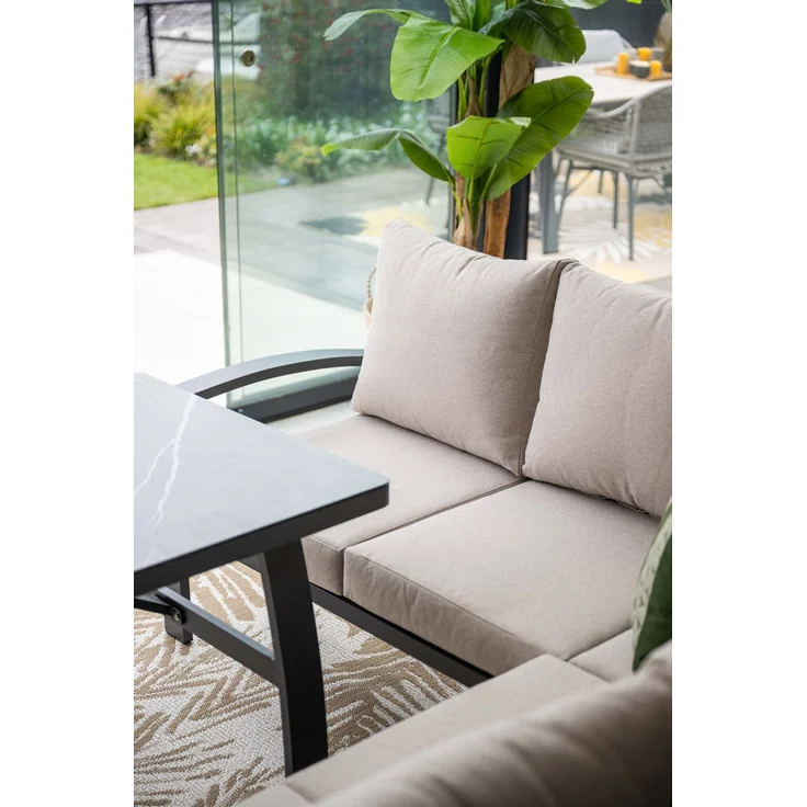 Garden Impressions Vasano Lounge-Dining Set 4-tlg. – wetterfeste Gartenlounge mit Dining-Tisch & Aluminiumrahmen – Bild 5