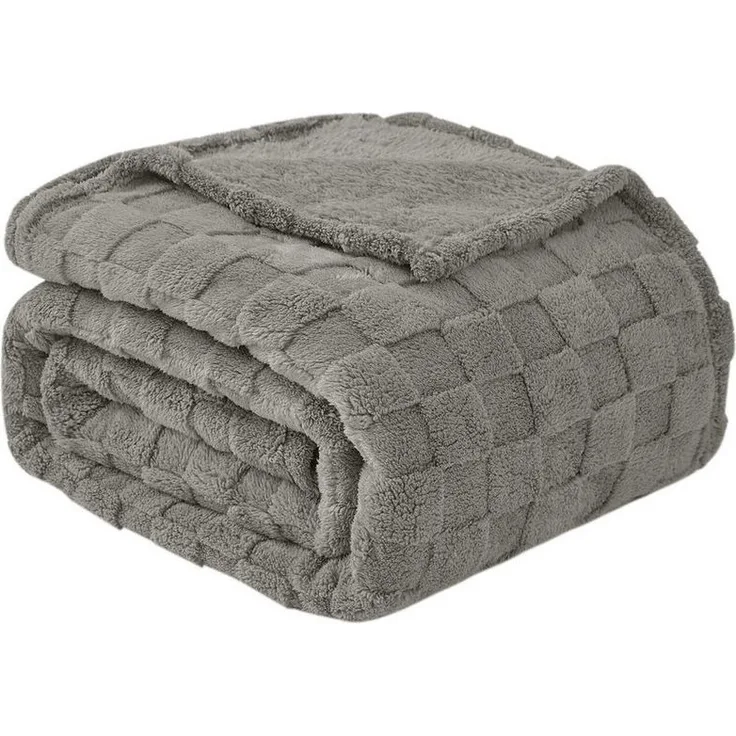 Good Nite Tagesdecke Gemütliche Fleecedecke - flauschig & kariert für alle Jahreszeiten, Flauschig, Weich, Bequem, Leicht