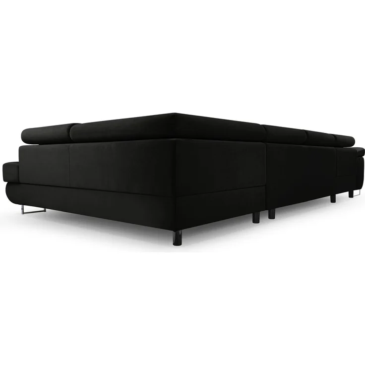 AX LIVING Arborio XL Wohnlandschaft XXL U Form Eckcouch Schwarz R – Bild 5