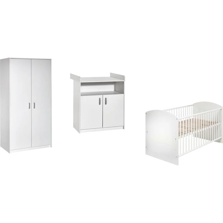 Schardt 11 518 02 00 Kinderzimmer 3 - teilig Classic White bestehend aus, Kombi - Kinderbett, 70x140 cm – Bild 2