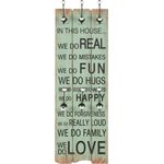 vidaXL Wandgarderobe mit 6 Haken 120x40 cm HAPPY LOVE 245855