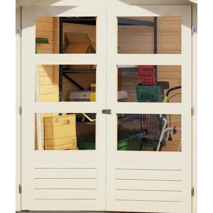 Karibu Gartenhaus 19mm Amberg 5 Terragrau – Bild 5