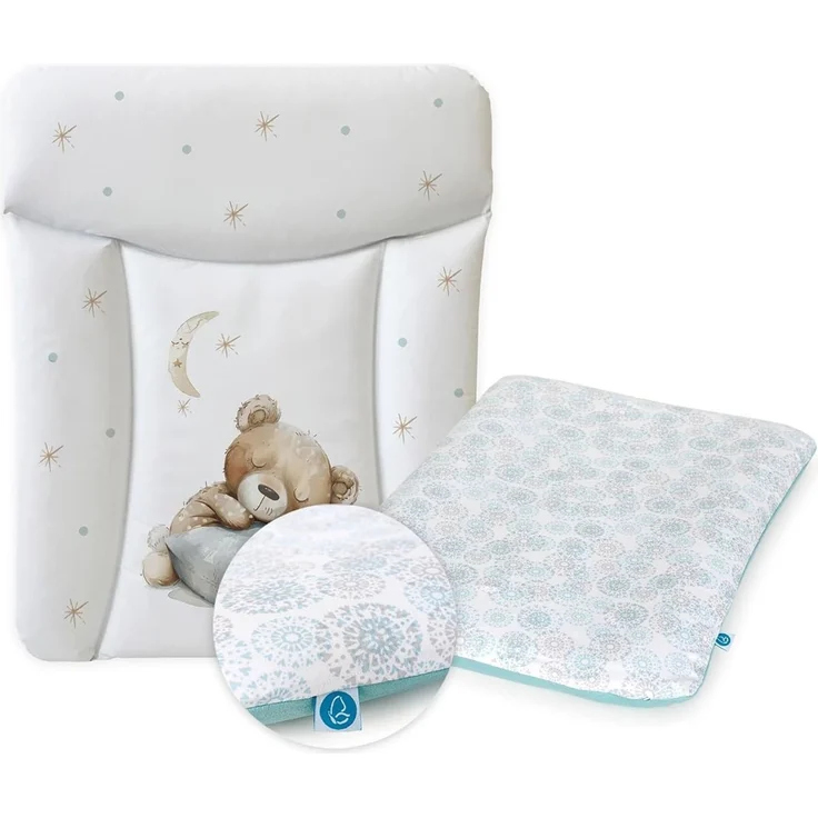 Ceba Baby® Wickelauflage 50x70 cm – Weiche Baby Wickelunterlage - Wasserdicht, abwaschbar - inkl. abnehmbarem Baumwollbezug – Für Jungen und Mädchen – OEKO-TEX® Standard 100 – Made in EU – Bild 1