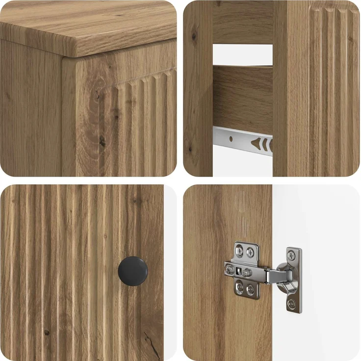vidaXL 3-teiliges Badezimmer-Schranksystem EDE 3 stk. Artisan-Eiche 3417989 – Bild 6