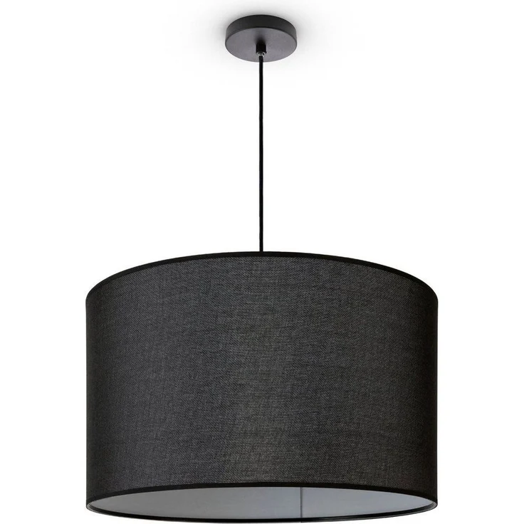 Paco Home Pendelleuchte HUGO CANVAS UNI COLOR, ohne Leuchtmittel, Wohnzimmer Stoff Lampenschirm Skandinavisch Uni Pendelleuchte Modern – Bild 1