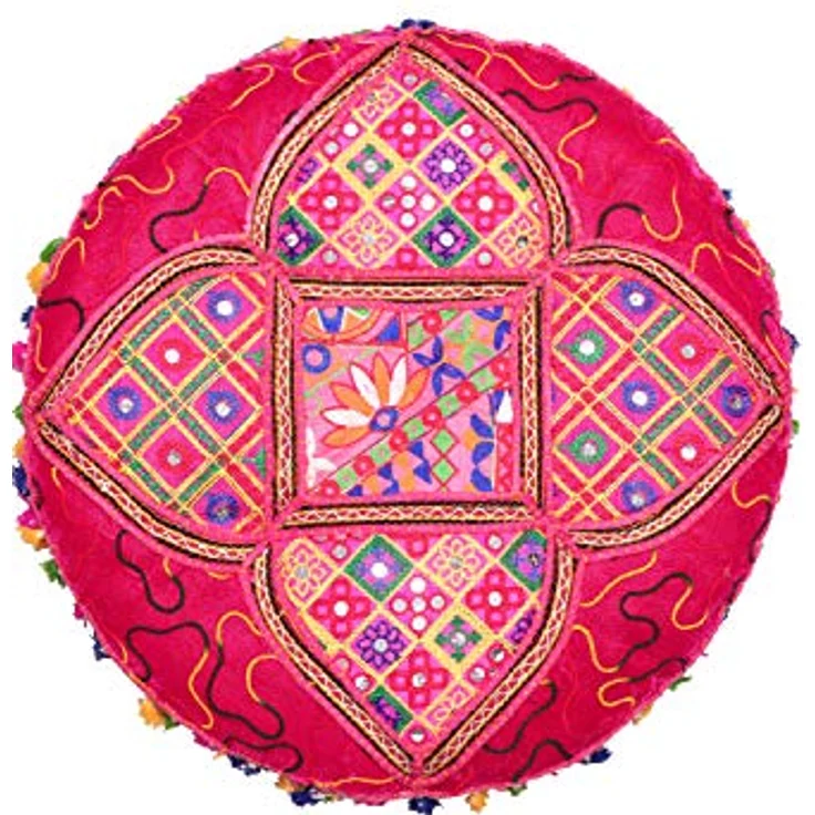 Marrakesch Orient & Mediterran Interior Pouf Arabisches Bodenkissen Bahri, Sitzkissen, Bodenkissen, Handarbeit – Bild 4
