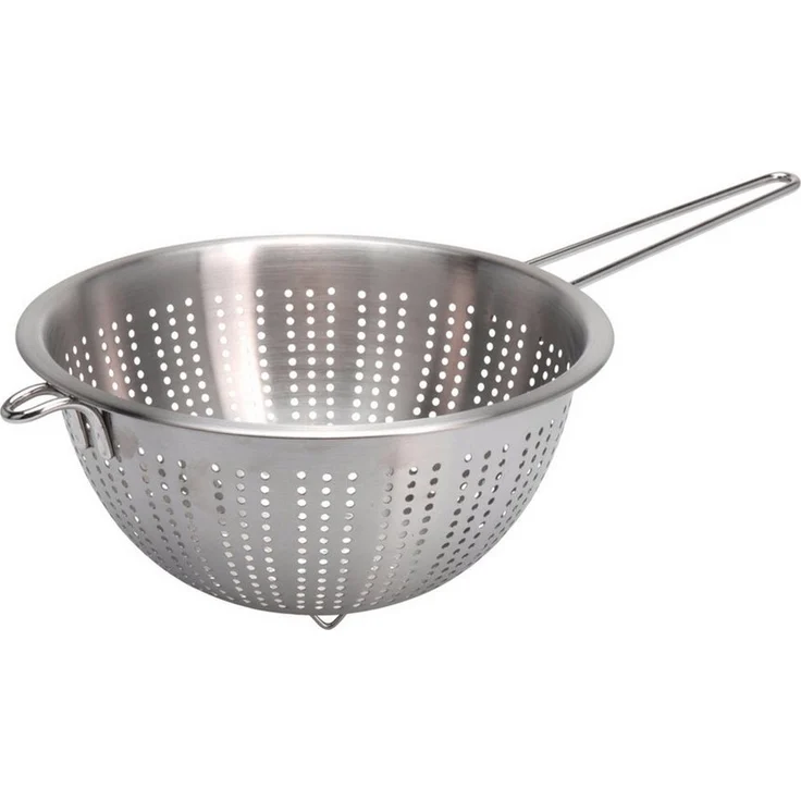HAC24 Küchensieb Sieb Edelstahl Abtropfsieb Seiher Nudelsieb Salatsieb Metallsieb, Edelstahl, (1-St), Ø 24 cm, mit Griff – Bild 5