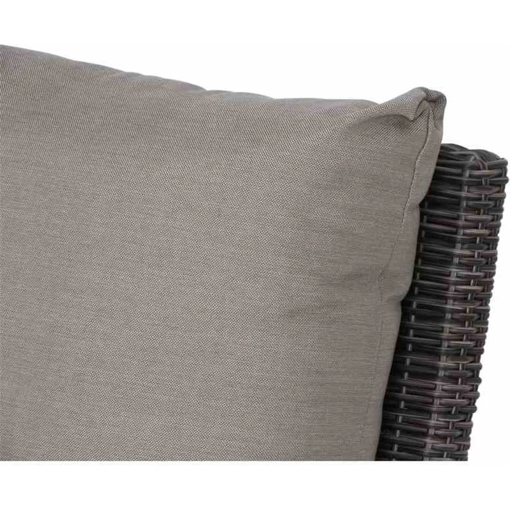 Corido Modul Mitte Gestell Alu matt-anthrazit, Gardino®-Geflecht charcoal grey, mit Sitz- u. Rückenkissen taupe meliert – Bild 2