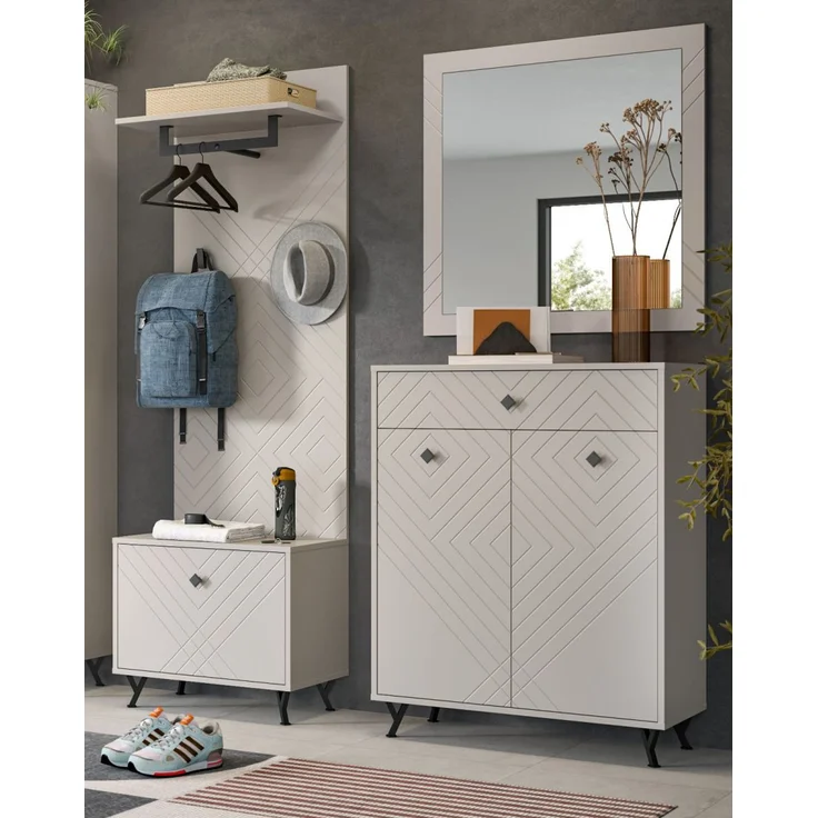 Garderobe Set 2-tlg. Apunti in sand 80 cm – Bild 4