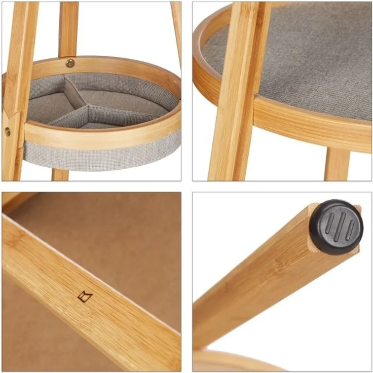 Relaxdays Bambus Garderobe mit Ablagen – Bild 5