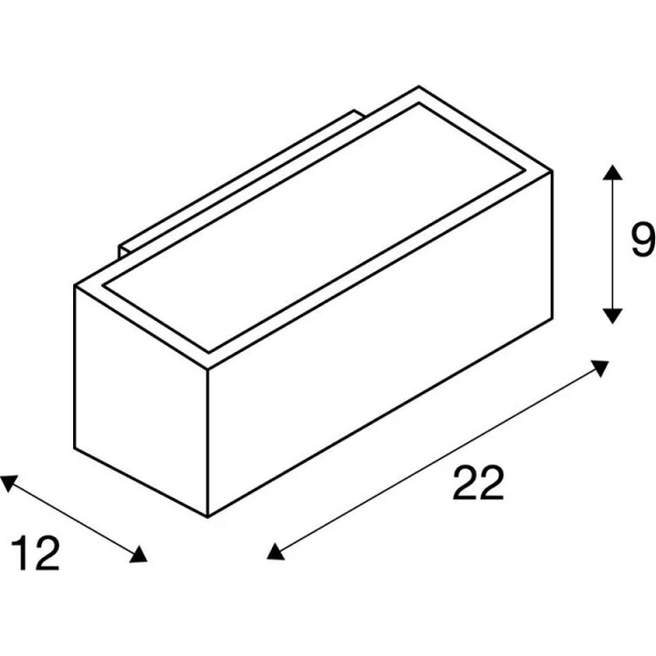 SLV No. 232485 BOX R7s Wandleuchte eckig anthrazit R7s max. 80W up-down – Bild 4