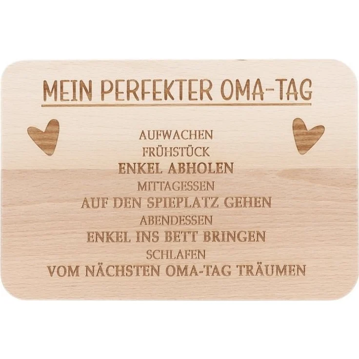 Spruchreif® Frühstücksbrett · Frühstücksbrettchen aus Holz mit Gravur · Geschenk für Großeltern – Bild 3