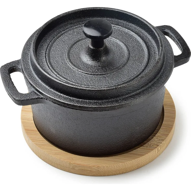 Servierpfännchen gusseisen Allesken Luxe 13x10x7.5 schwarz set