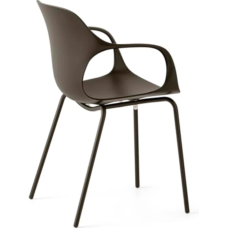 Connubia, 2 Stühle OPS! Metallgestell Lava MATT Sitz aus recyceltem Polypropylen 100% Erde matt – Bild 6