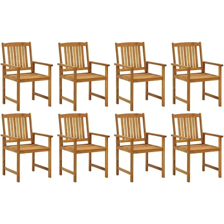 vidaXL Gartenstühle 8 Stk. Massivholz Akazie 3078150