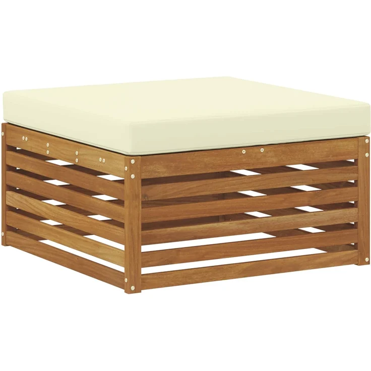 vidaXL Outdoor-Sofagarnitur 4 stk. 3-Sitzer Natur und Creme 3373265 – Bild 4