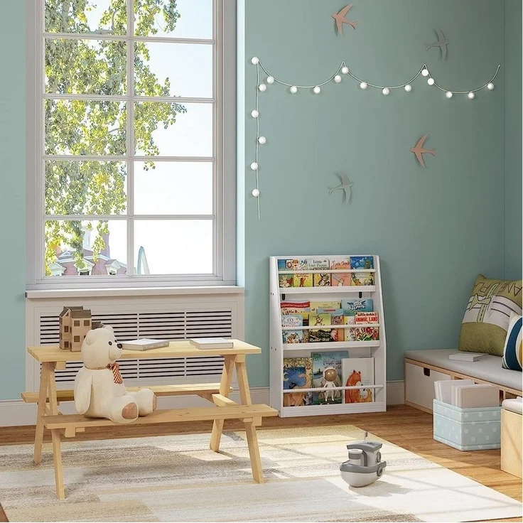 EUGAD Kinderregal, 1-tlg, Kinderbücherregal mit 3 offenen Fächern aus MDF – Bild 3