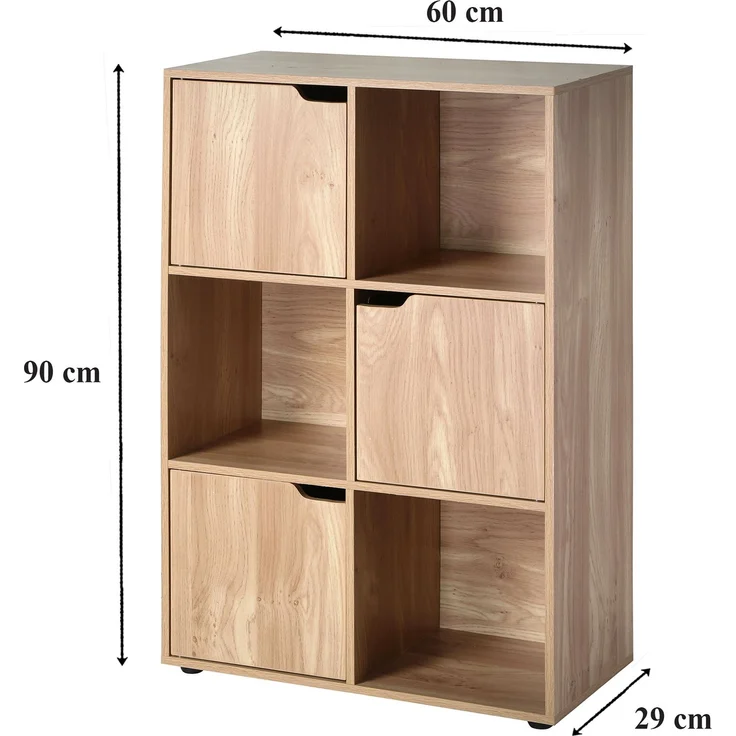 Casâme Möbelstück mit 6 Fächern und drei Türen - L60 cm - Holz – Bild 9
