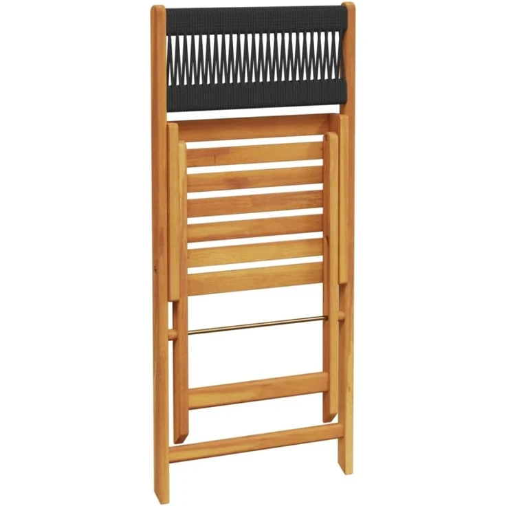 vidaXL Bistrostühle 2 Stk. Schwarz Massivholz Akazie und Kordel 367678 – Bild 4