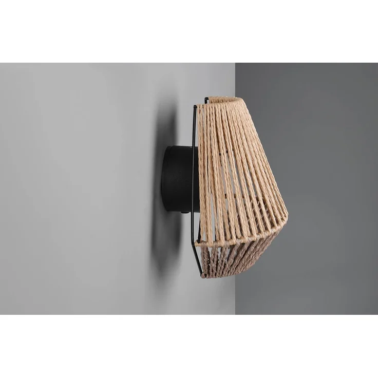 Akku Wandleuchte LIRA per USB aufladbar, Lampenschirm aus Papiergarn, Höhe 19cm – Bild 13