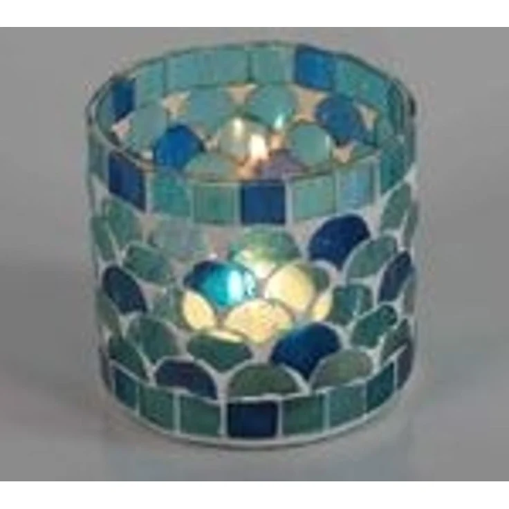 Orientalisches Mosaik Windlicht Athen Hellblau M – Bild 11